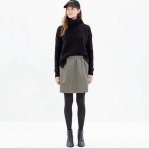 Madewell Jacquard Party Ruffle Mini Skirt in Metallic Gold Size L